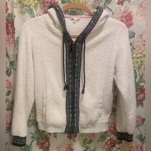 American Eagle Juniors Sherpa Full Zip Large Hoodie.             3195